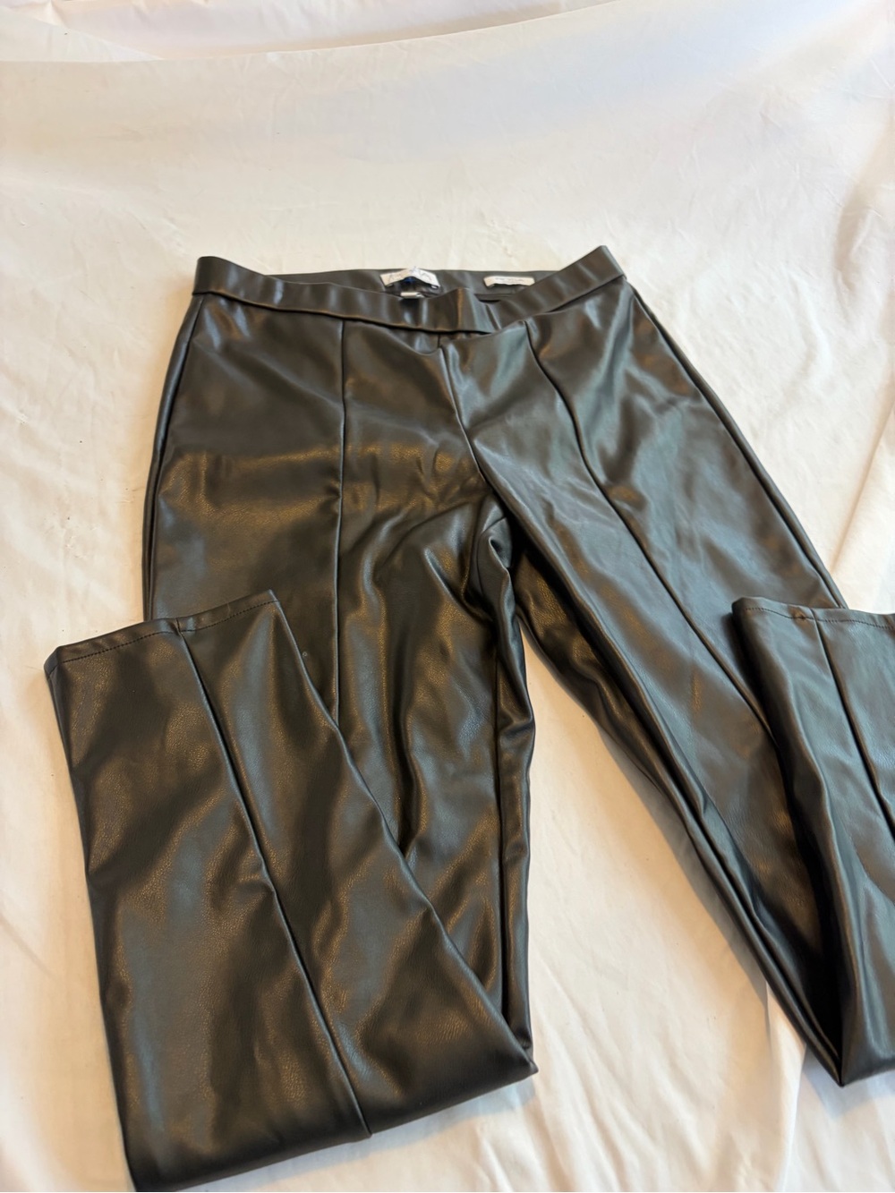 Sophia Jeans Faux Leather Rosa Jeggings Size 8 Ankle Zippers